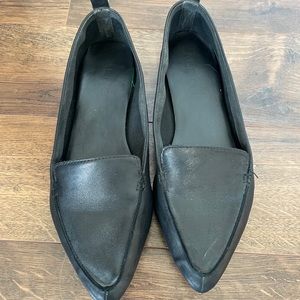 Aldo Black Leather Flats